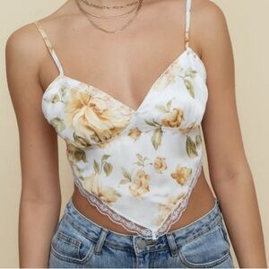 Blue Blush Lace Trimmed Camisole, size Medium